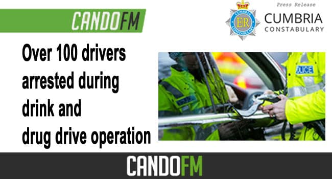 Over 100 drivers arrested during drink and drug drive operation